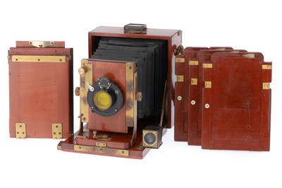 Lot 305 - A Gandolfi Quarter Plate Mahogany Camera