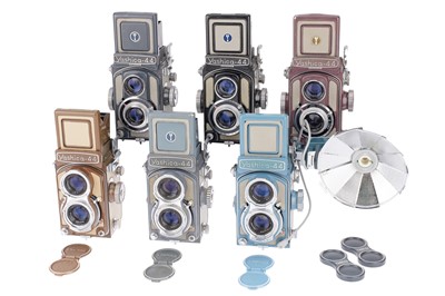 Lot 233 - Six Yashica-44 127 Format TLR Cameras