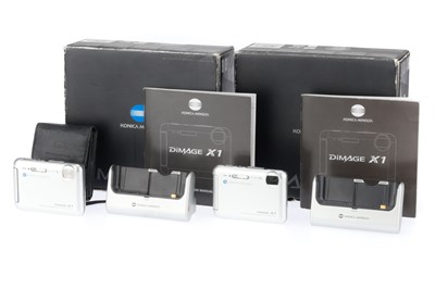 Lot 87 - A Pair of Konica Minolta Dimage X1 Digital Ultra Compact Cameras