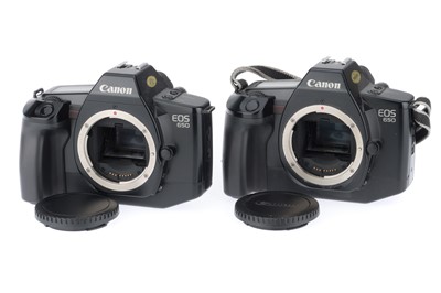 Lot 163 - A Pair of Canon EOS 650 SLR Camera Bodies