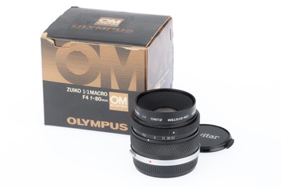 Lot 441 - An Olympus Zuiko f/4 80mm 1:1 Macro Bellows Lens