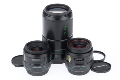 Lot 217 - A Group of Olympus AM AF Lenses