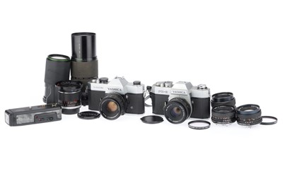 Lot 299 - A Selection of Yashica Cameras and Lenses
