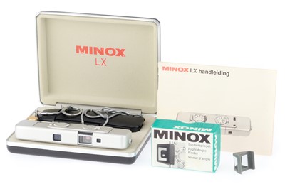 Lot 273 - A Minox LX Miniature Spy Camera and Right Angle Finder