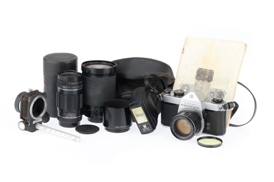 Lot 230 - A Spotmatic SP500 35mm SLR Camera Outfit