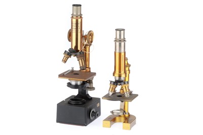 Lot 614 - 2 Brass Microscopes by Reichers
