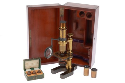 Lot 617 - French Compound Microscope By Hartnack st Cie.