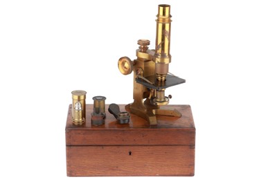 Lot 610 - 19th Century Brass Microscope By Pillischer