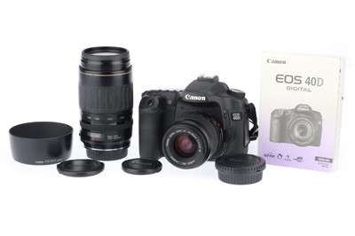 Lot 197 - A Canon EOS 40D Digital SLR Camera Outfit