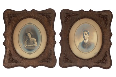Lot 482 - A Pair of Wood Mounted Portrait Prints
