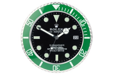 Lot 534 - A Rolex Oyster Dealer Display Wall Clock