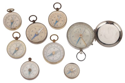 Lot 663 - A Small Collection of 8 Pocket Compasses