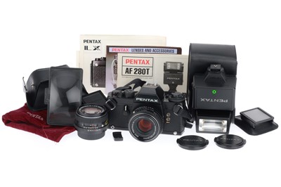 Lot 457 - A Pentax LX SLR Camera Outfit