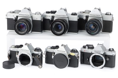 Lot 135 - A Mixed Selection of Six 35mm SLR Cameras