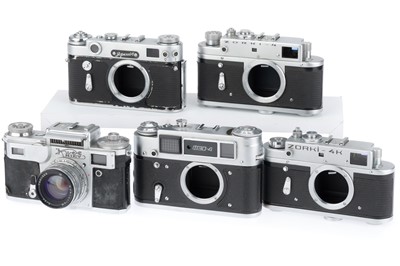 Lot 121 - A Selection of Soviet Era 35mm Rangefinder Cameras