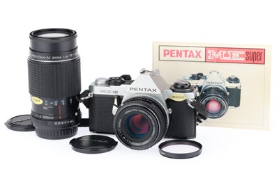 Lot 239 - A Pentax ME Super SLR Camera Outfit