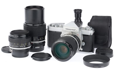 Lot 22 - A Nikon Nikkormat FT 35mm SLR Camera Outfit