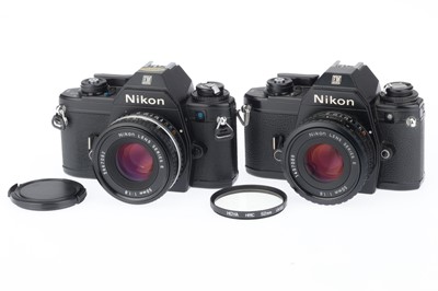 Lot 16 - A Pair of Nikon EM SLR Cameras