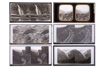 Lot 137 - Collection of 42 Stereo Glass Diaposotives, Switzerland