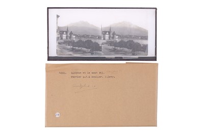 Lot 137 - Collection of 42 Stereo Glass Diaposotives, Switzerland