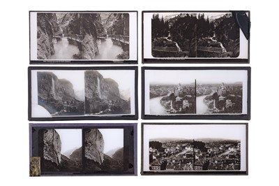 Lot 137 - Collection of 42 Stereo Glass Diaposotives, Switzerland