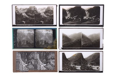 Lot 137 - Collection of 42 Stereo Glass Diaposotives, Switzerland