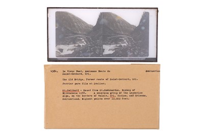 Lot 137 - Collection of 42 Stereo Glass Diaposotives, Switzerland