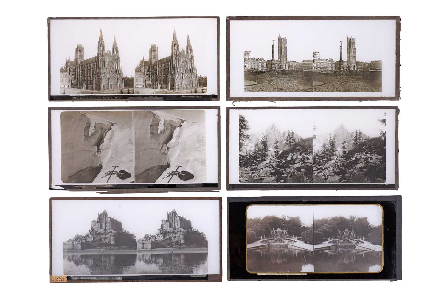 Lot 135 - Collection of 32 Stereo Glass Diaposotives, France