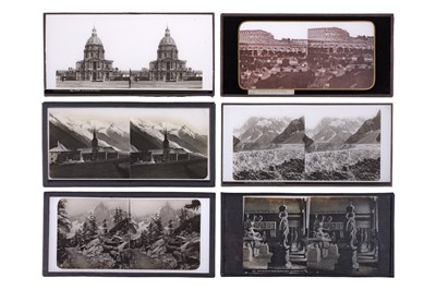 Lot 135 - Collection of 32 Stereo Glass Diaposotives, France