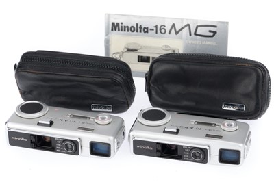 Lot 369 - A Pair of Minolta-16 MG-S Subminiature Cameras