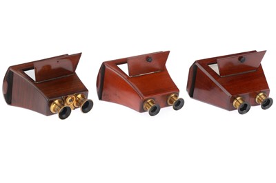 Lot 235 - Collection of 3 Early Brewster Style Stero Viewers