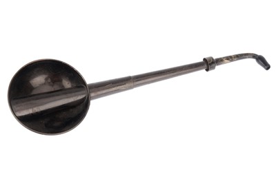 Lot 756 - A lacquered tinplate Politzer-type 'English Made' Single Extension Ear Trumpet