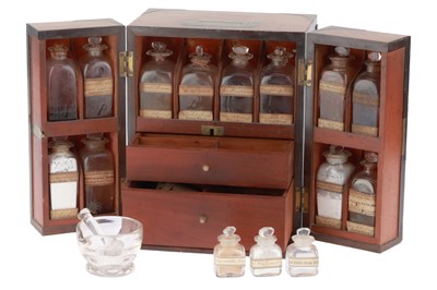 Lot 751 - A late Georgian brass-bound mahogany Medicine / Apothecary Chest