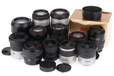 Lot 91 - A Selection of Minolta A-Mount Lenses