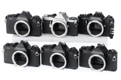 Lot 257 - A Group of Pentax ME and MV SLR Cameras