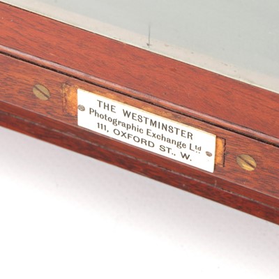 Lot 271 - A Westminster Photographic Exchange Ltd Half Plate Mahogany Field Camera