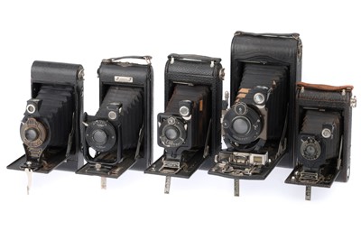Lot 279 - A Group of Pocket Folding Cameras