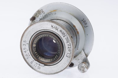 Lot 21 - A E. Leitz New York Wollensak Velostigmat f/3.5 50mm Lens