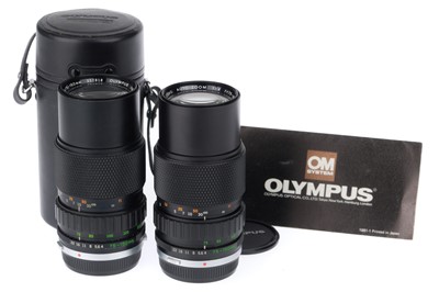 Lot 436 - A Pair of Olympus Zuiko Auto-Zoom f/4 75-150mm Lenses