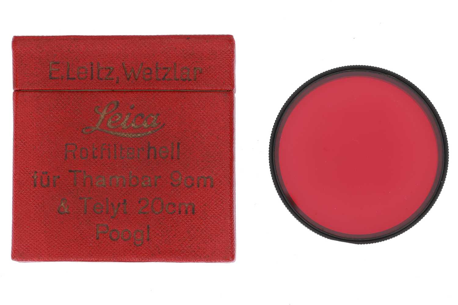 Lot 35 - A Leitz Wetzlar "POOGL" Dark Red Filter