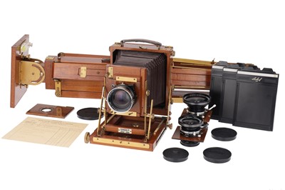 Lot 360 - A Gandolfi 5x4" Teak Field Camera Outfit