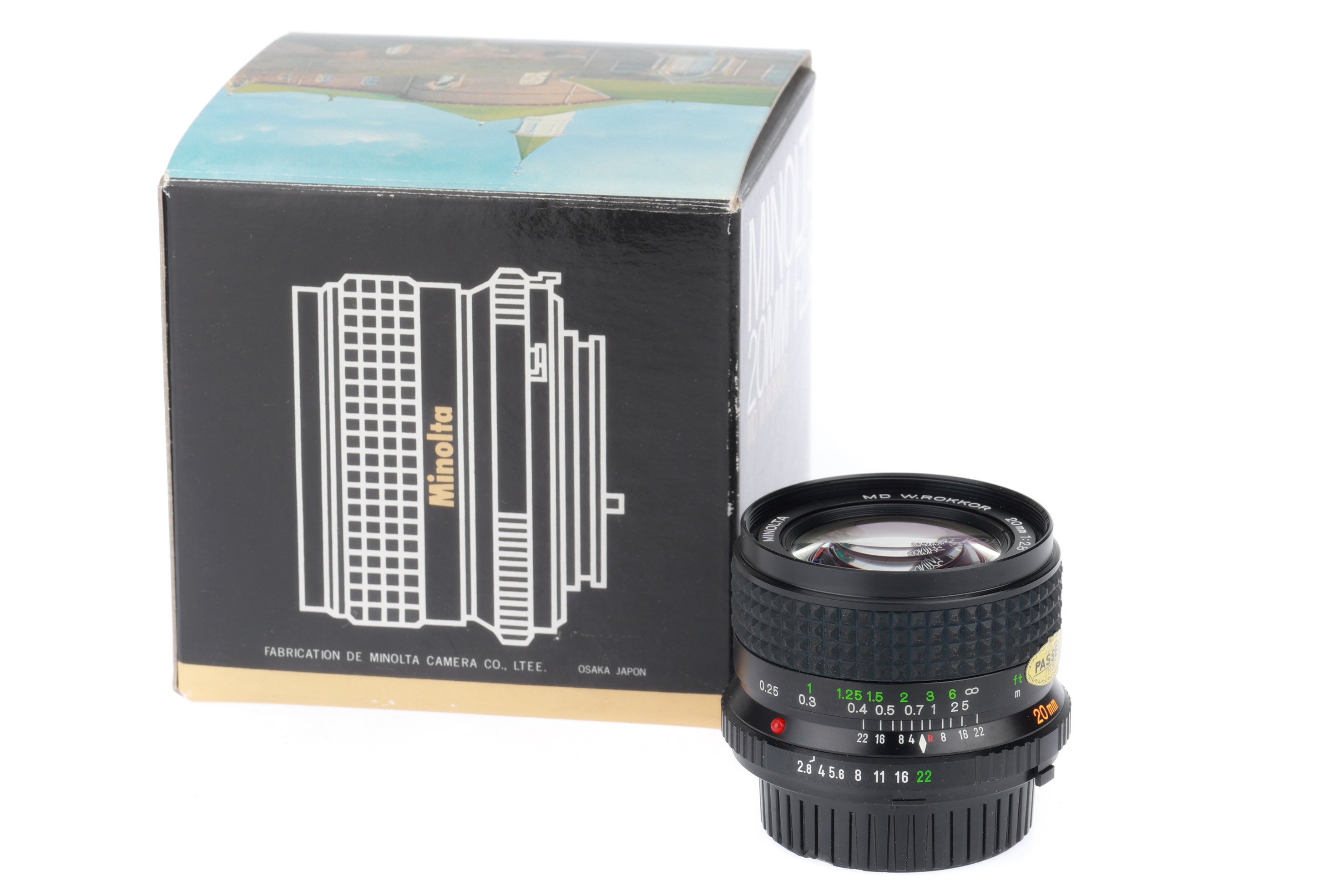 Lot 211 - A Minolta MD W.Rokkor 20mm f/2.8 Lens,