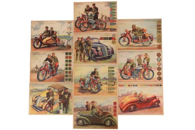 Lot 692 - A Selection of Original Jawa Automotive Advertising Cards
