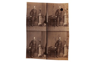 Lot 722 - Carte de Visite Uncut Sheets including Camille Silvy