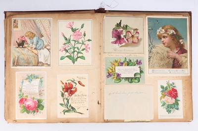 Lot 973 - Victorian Scrap Album of Postcards