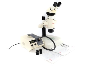 Lot 763 - Leica MZ9 Stereo microscope with Camera Mount & Illuminator