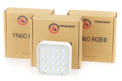 Lot 539 - Three (3) Yongnuo YN60 RGB II LED Camera Lights