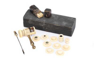Lot 177 - Willson Type Ivory Screw BarrelMicroscope