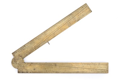 Lot 299 - Walter Hays, 18" Brass Sector Rule
