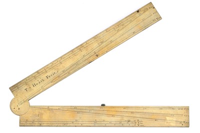 Lot 307 - Thomas Heath, Brass Sector Rule